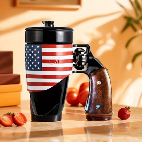16oz Black Ceramic Gun Coffee Mug - Perfect Birthday Gift for Men & Women, Patri - Picture 2 of 4